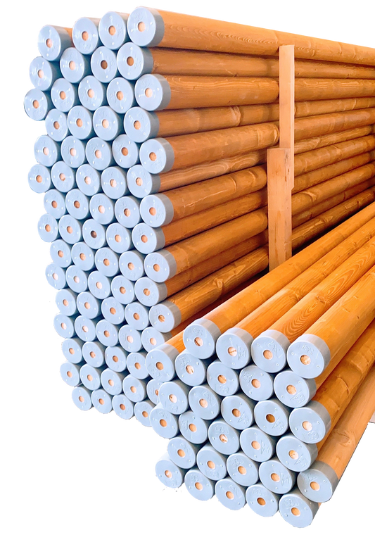 Barrière en bois avec bouchons